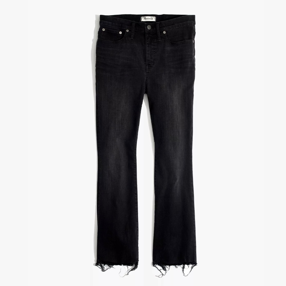 MADEWELL Cali Demi-Boot Jeans in Berkeley Black: Chewed-Hem Edition